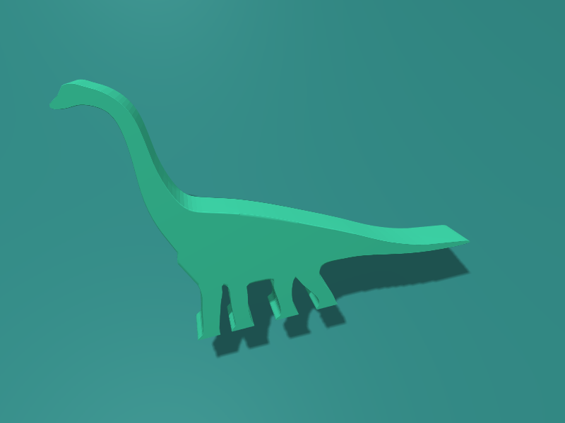 Brachiosaurus Meeple : Toybox - 3D Print Your Own Toys