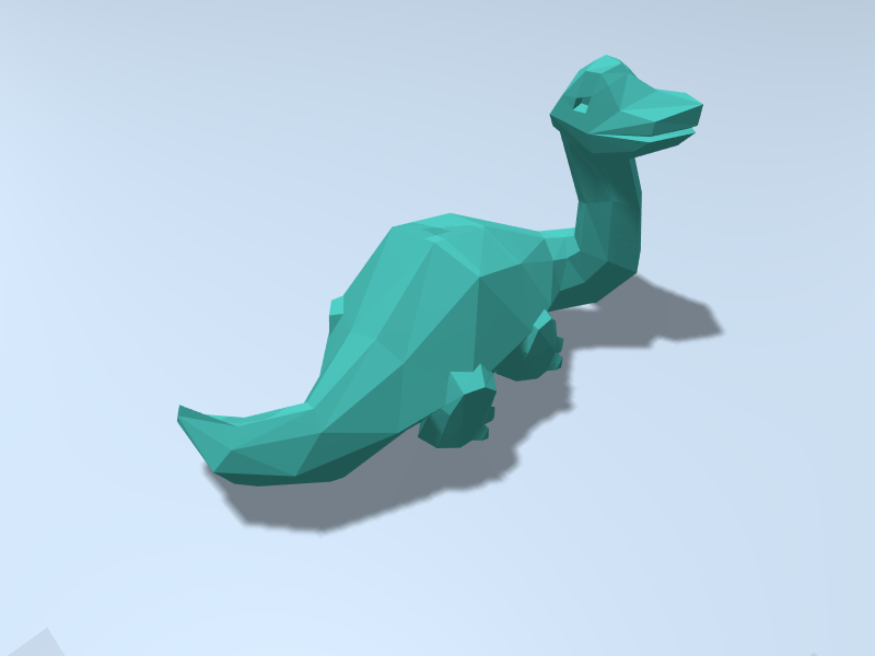 Low Poly Dino Diplodocus : Toybox - 3D Print Your Own Toys