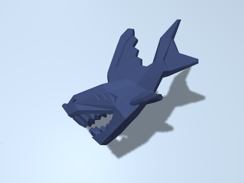 Low Poly Dino Megalodon : Toybox - 3D Print Your Own Toys